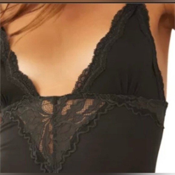 NWT Free People Perfect Pima Bodysuit. Washed Black. Small - Picture 13 of 15